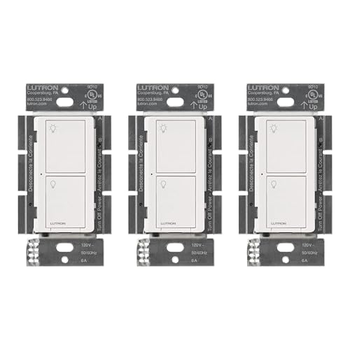 Caseta Smart Light Switch for Lighting and Fans (3 Count)