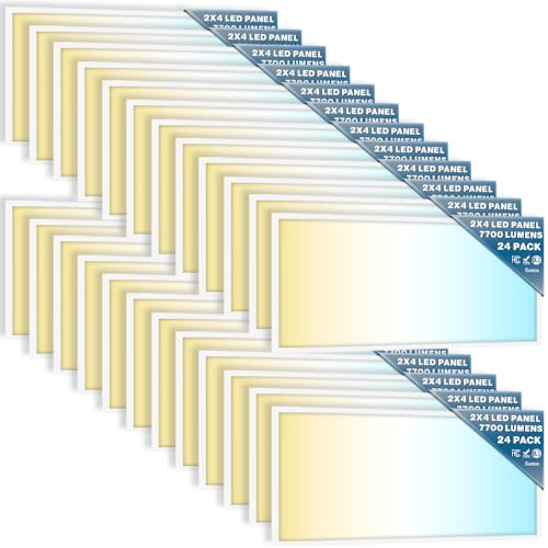 Sunco 24 Pack 2x4 LED Flat Panel Lights (24 Count)