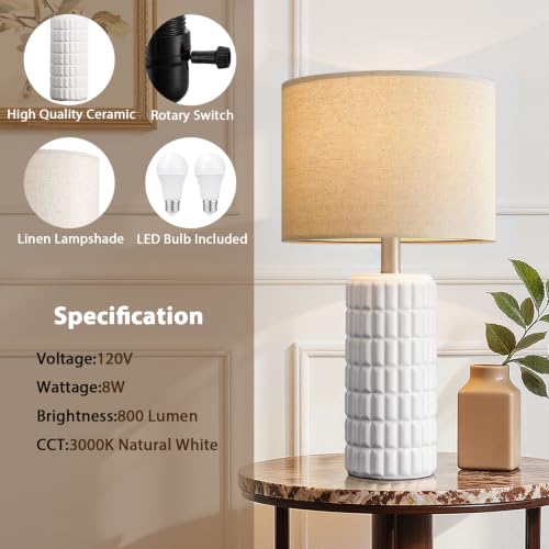 23" Ceramic Table Lamps Set of 2 (2 Count)
