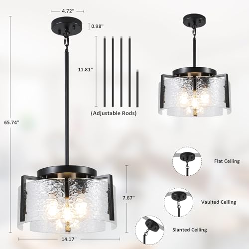 Black Chandelier for Dining Room Light Fixture