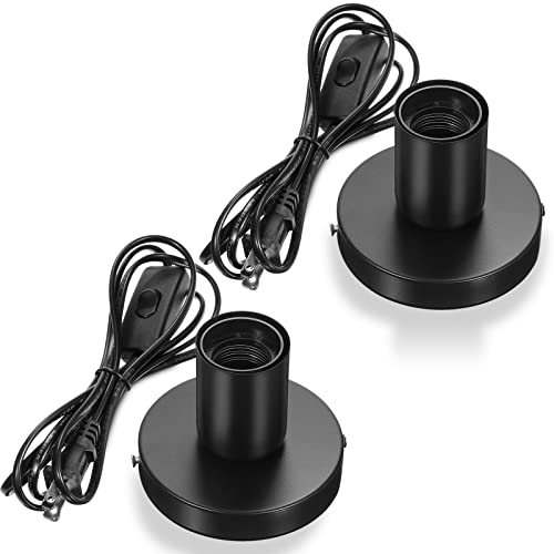 2 Pcs Lamp Base E26 E27 Socket with 6 Ft Cord