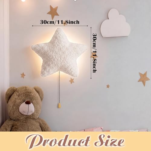 Fluffy Stars Night Light Wall Lamp Sleeping Nursery Lighting