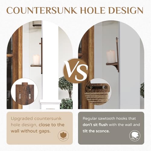 Large Wall Candle Sconces Set of 2 (2 Count)