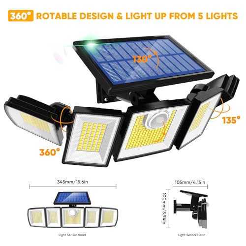 Outdoor Solar Light Motion Sensor Waterproof (4 Count)