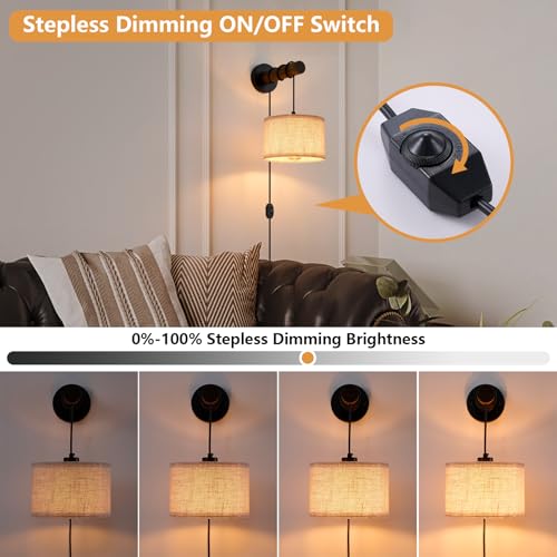 Plug in Wall Sconces Set of 2 (2 Count)