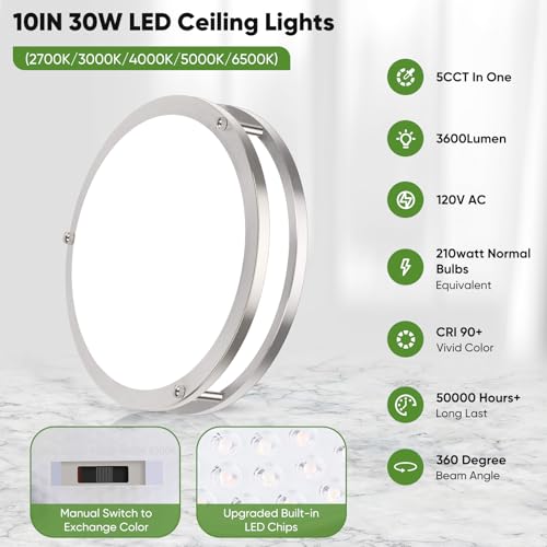 10 Inch LED Flush Mount Ceiling Light