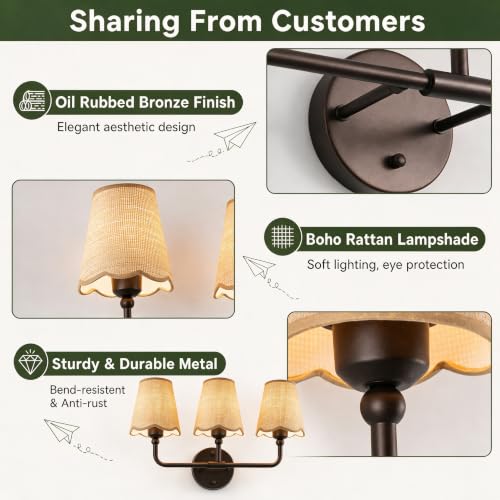 Bathroom Vanity Light Fixtures (Bronze)