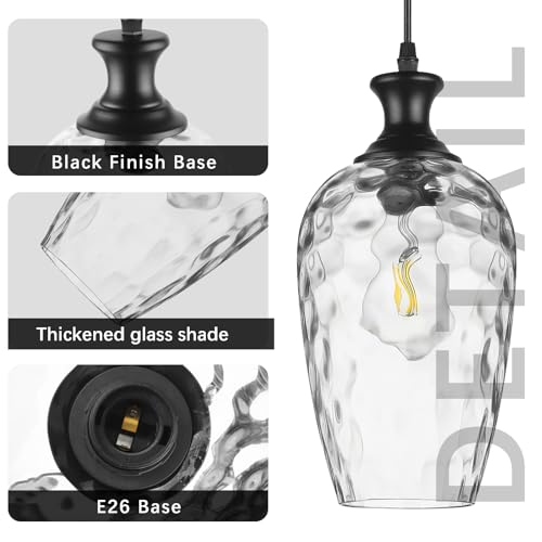 Glass Pendant Lights Kitchen Island (2 Count)