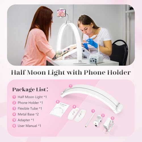 Half Moon Light for Nail Desk