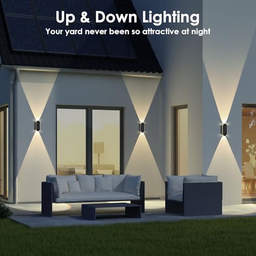Solar Fence Lights Outdoor (12 Count)