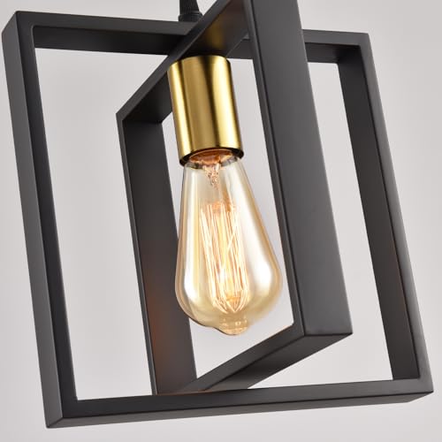 Set of 3 Rotatable Metal Frame Kitchen Island Pendant Lights (3 Count)
