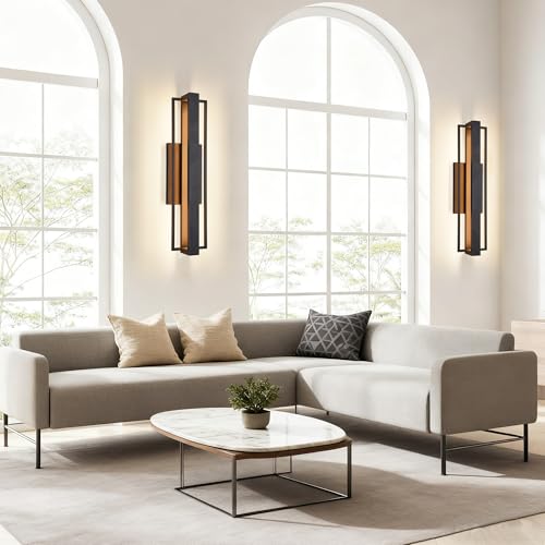 2 Pack 23 inch Modern Large Outdoor Waterproof LED Wall Light (2 Count)
