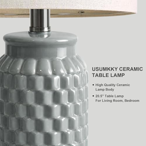 20.5" Ceramic Table Lamps Set of 2 (2 Count)