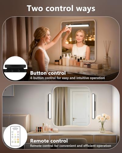 3W Mirror Lights with Remote Control (2 Count)