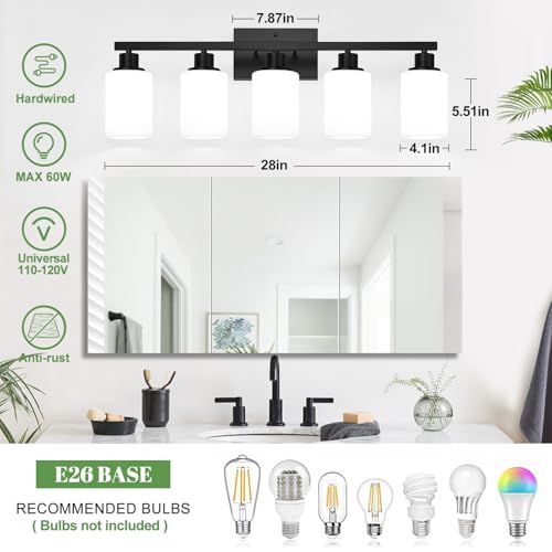 5 Light Bathroom Light Fixtures