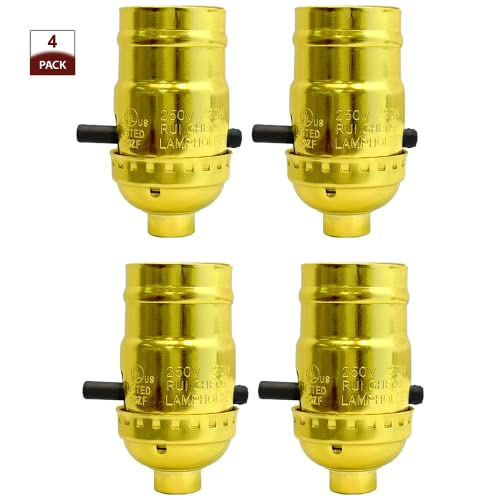 Push Through Lamp Socket for Incandescent or LED Bulbs