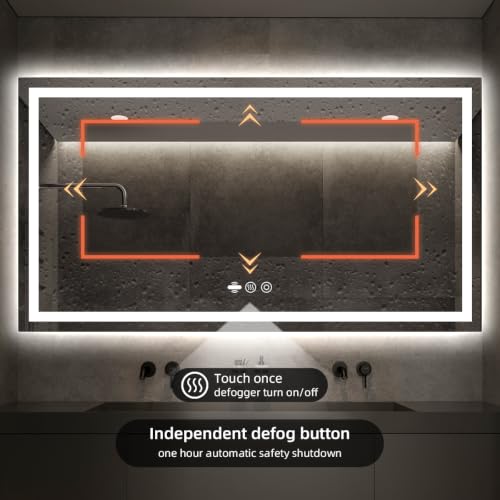 60" x 36" LED Lighted Bathroom Mirror with Lights