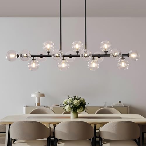 Large Linear Chandeliers for Dining Room Kitchen Island