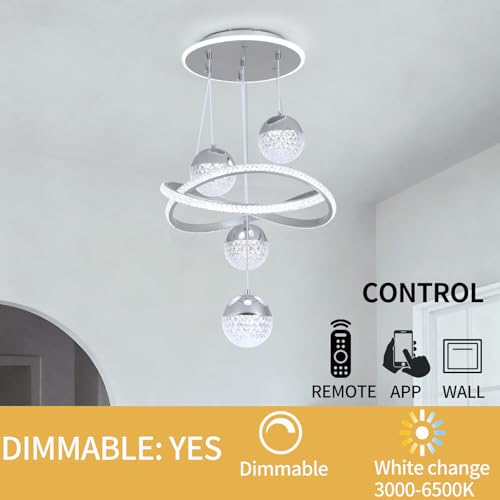 Modern LED Silvery Chandeliers