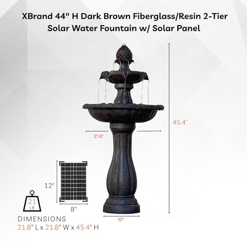 44" H Dark Brown Fiberglass