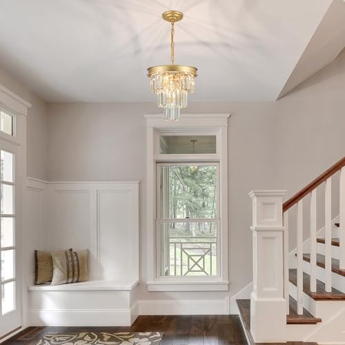 Gold Crystal Chandeliers for Dining Room