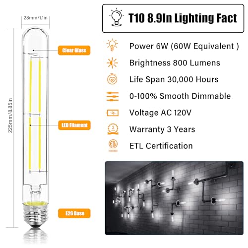 8.9IN LED Light Bulbs E26 Base (4 Count)