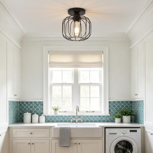 Industrial Flush Mount Ceiling Light