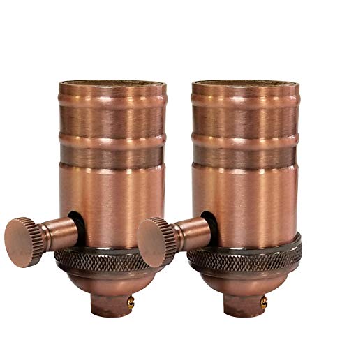 Vintage Turn Knob Dimmer Lamp Socket for Incandescent LED Bulbs (2 Count)