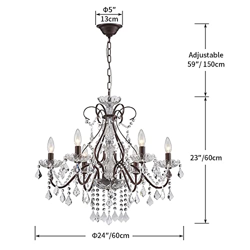 Saint Mossi 6 Light Crystal Chandelier Light Fixture Modern Chandelier Crystal Lighting