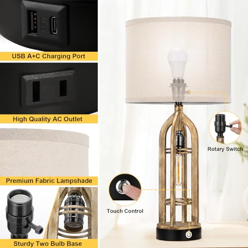 Table Lamps for Living Room (2 Count)