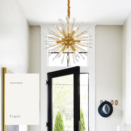 12 Light Gold Sputnik Chandelier