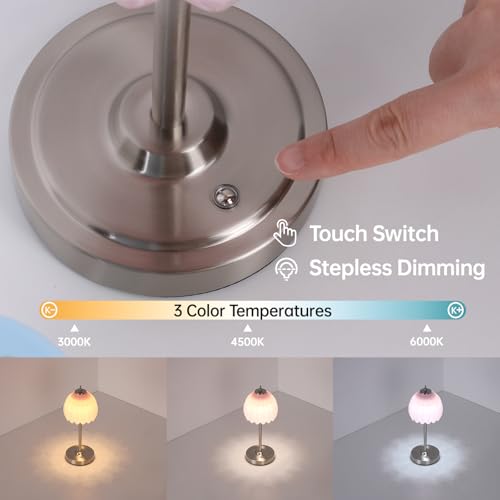 Rechargeable Table Lamp with 5200mAh Battery & Touch Control
