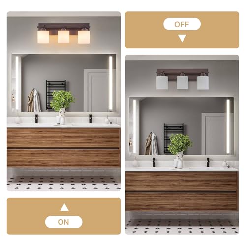 Modern Bathroom Light Fixtures Over Mirror