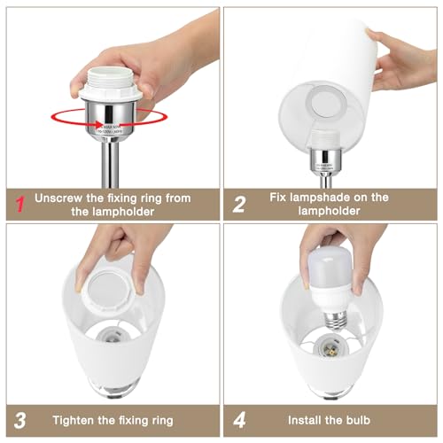 Touch Table Lamp for Bedroom Set of 2 (2 Count)