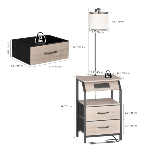 End Table with Floor Lamp