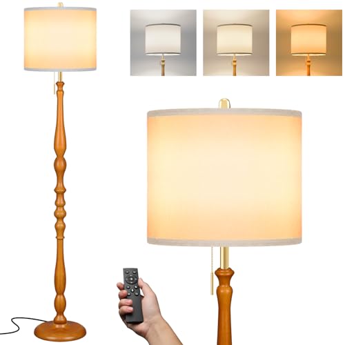 Wood Floor Lamp for Living Room (Rosewood)