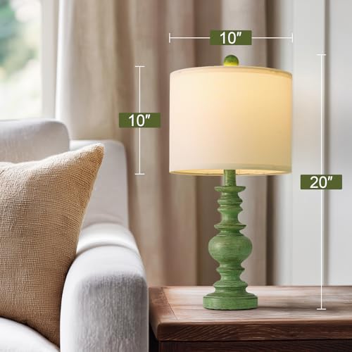 20" Sage Green Table Lamps Set of 2 (2 Count)