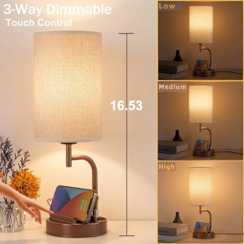 Touch Control USB Table Lamp with USB C