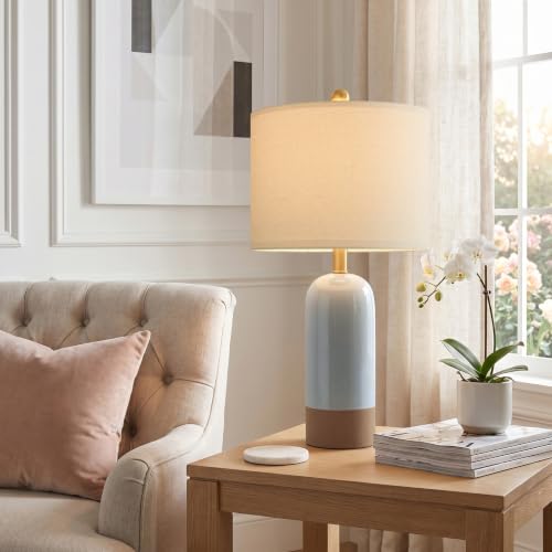 24'' Farmhouse Blue Table Lamps Set of 2 for Living Room (2 Count)