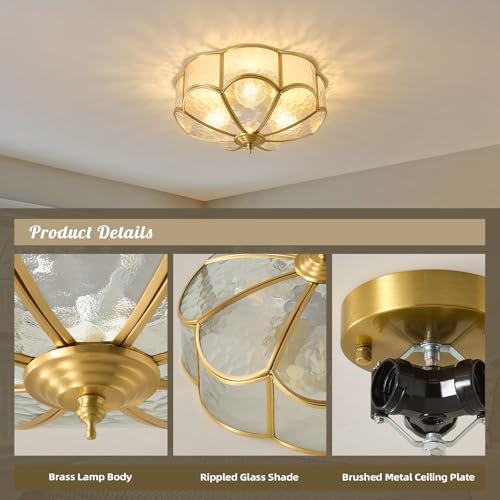 Gold Brass Vintage Ceiling Light