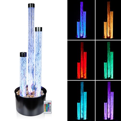MLT166BK 54" 3 Tier Acrylic Bubble Fountain with Remote Control and 16