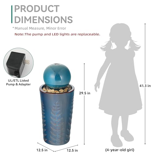 Autodaya 30" Sphere Outdoor Water Fountain