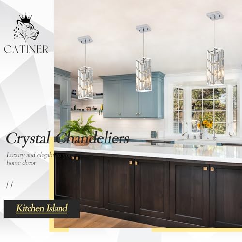 Chrome Crystal Pendant Light 3 (3 Count)