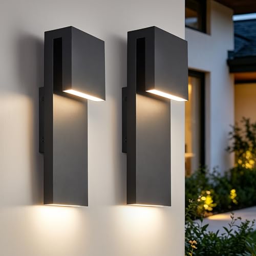 Modern Porch Lights with 2 Pack (2 Count)