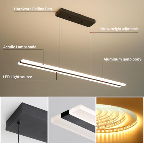 Acrylic Linear Pendant Light Dimmable