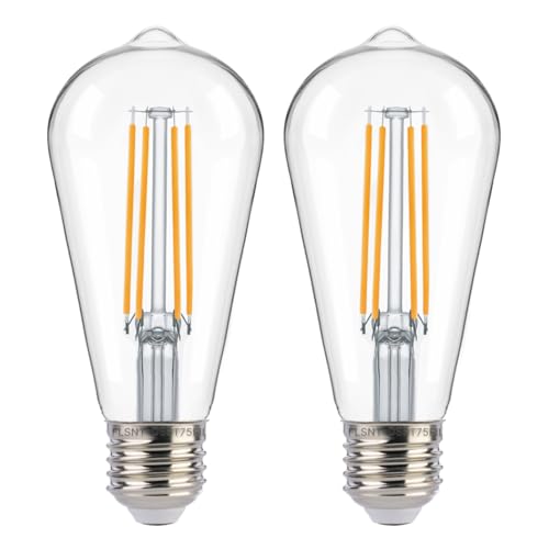 Dusk to Dawn Outdoor Sensor ST19 LED Light Bulb (2 Count)
