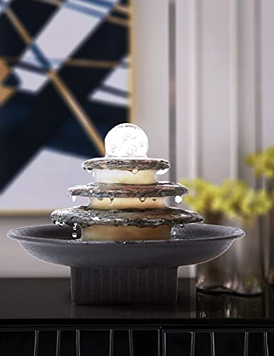 Indoor Water Fountain Tabletop Fengshui Waterfall 11 Inch