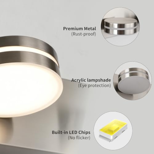 Brushed Nickel Vanity Lights for Bathroom 4