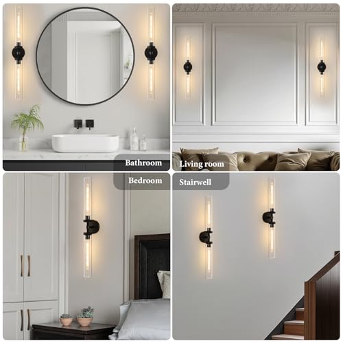 Knurled Brass Tube Wall Sconce
