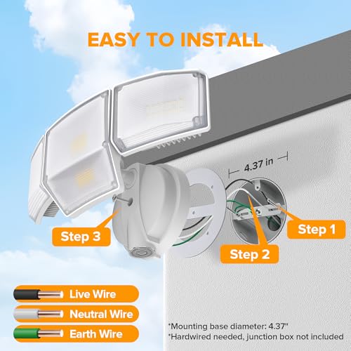80W Dusk to Dawn Flood Lights Outdoor (2 Count)